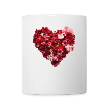Heart of Red Blossoms - Passionate Flower Pr - Mug - white - Front