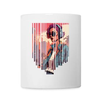 fille girlie sauvage punk freestyle amour peace style - Mug blanc - blanc - Devant
