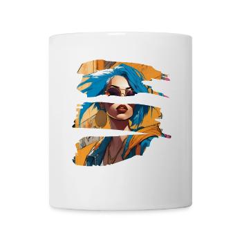 fille girlie sauvage punk freestyle amour peace style - Mug blanc - blanc - Devant