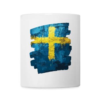 Schwedische Flagge Schweden - Tasse - Weiß - Vorne