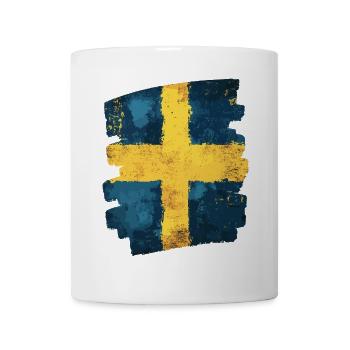 Schwedische Flagge Schweden - Tasse - Weiß - Vorne
