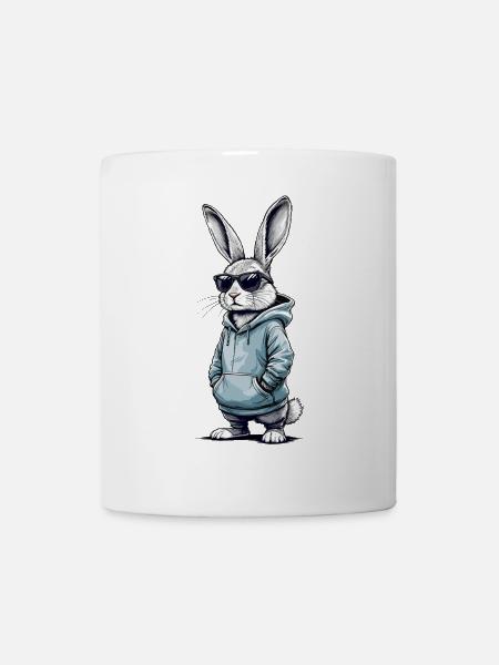Cooler Hase Osterhase Bunny Kaninchen Kinder - Tasse - Weiß