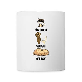 Teeth Brushed Raccoon Capybara Sloth Gift - Mug - white - Front