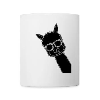 Funny Llama sunglasses Llama - Tasse - Weiß - Vorne