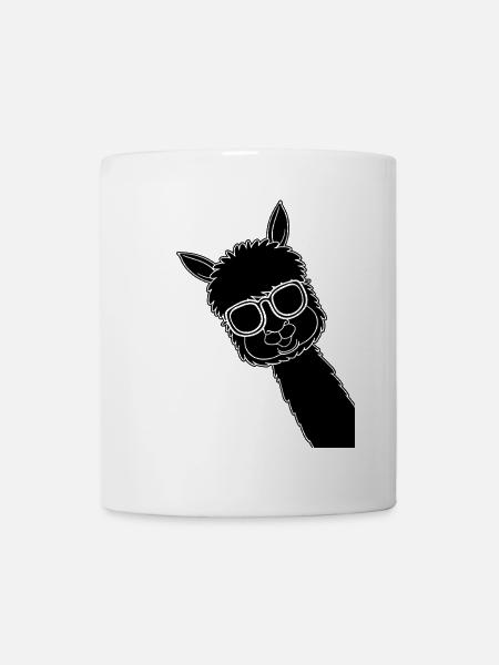 Funny Llama sunglasses Llama - Mug - white