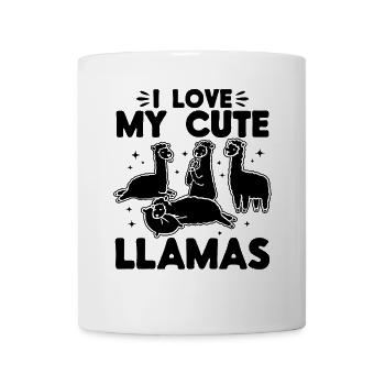Llama Lover - I love my cute Llamas - Mug - white - Front