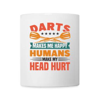 Dart Dartspieler Dartspiel Herren - Tasse - Weiß - Vorne