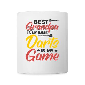 Dart Dartspieler Dartspiel Herren - Tasse - Weiß - Vorne