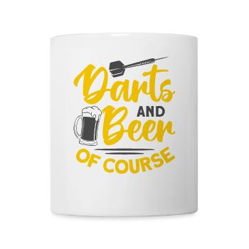 Dart Dartspieler Dartspiel Herren - Tasse - Weiß - Vorne
