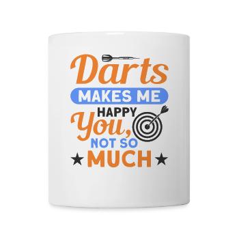 Dart Dartspieler Dartspiel Herren - Tasse - Weiß - Vorne