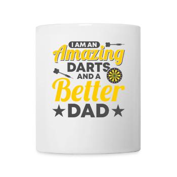 Dart Dartspieler Dartspiel Herren - Tasse - Weiß - Vorne