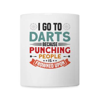 Dart Dartspieler Dartspiel Herren - Tasse - Weiß - Vorne