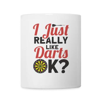 Dart Dartspieler Dartspiel Herren - Tasse - Weiß - Vorne