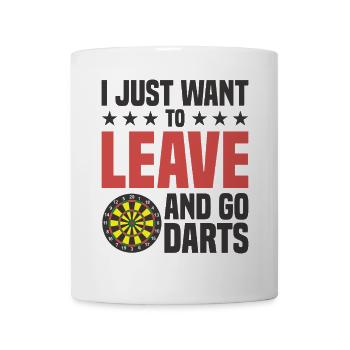 Dart Dartspieler Dartspiel Herren - Tasse - Weiß - Vorne