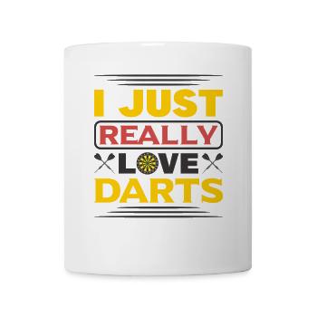 Dart Dartspieler Dartspiel Herren - Tasse - Weiß - Vorne