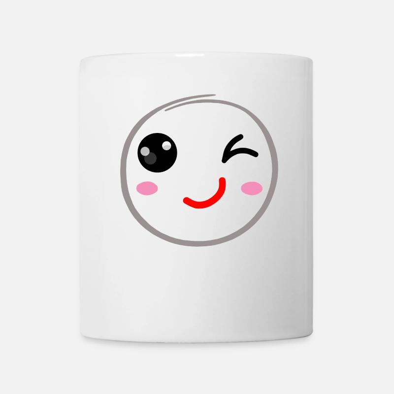 Clin d’œil sourire - Mug blanc - blanc