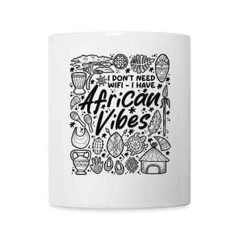 Pas besoin de WiFi - Africa Vibes uniquement - Mug blanc - blanc - Devant