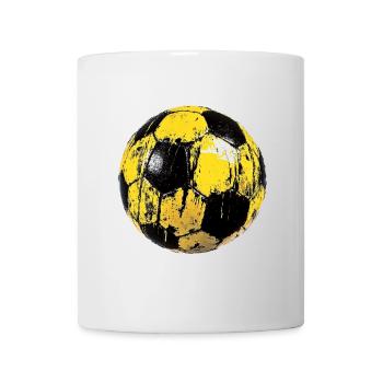 Style de football urbain - Ballon jaune et noir - Mug blanc - blanc - Devant