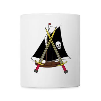 Schiff Schiffe Piraten Piratenschiff - Tasse - Weiß - Vorne