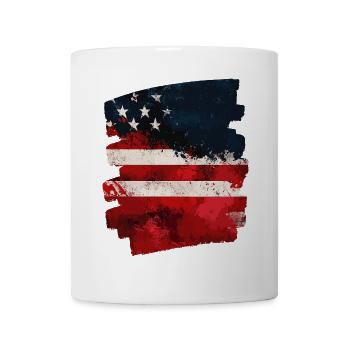 Drapeau des États-Unis d’Amérique - Mug blanc - blanc - Devant