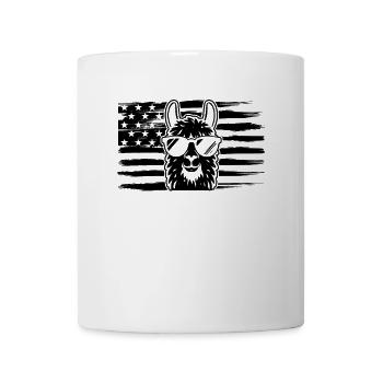Llama US Flag Llama - Tasse - Weiß - Vorne