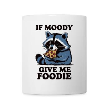 Hungry raccoon with pizza - Mug - white - Front
