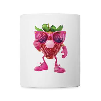 Erdbeere - Tasse - Weiß - Vorne