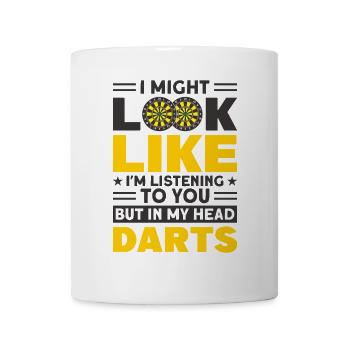 Dart Dartspieler Dartspiel Herren - Tasse - Weiß - Vorne