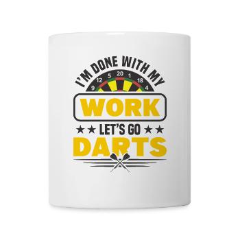 Dart Dartspieler Dartspiel Herren - Tasse - Weiß - Vorne