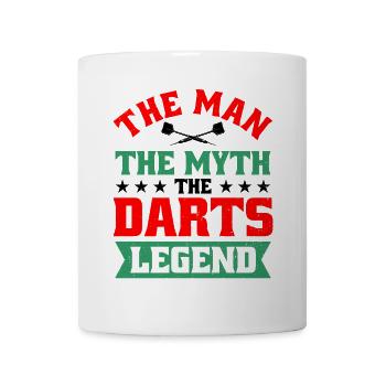 Dart Dartspieler Dartspiel Herren - Tasse - Weiß - Vorne