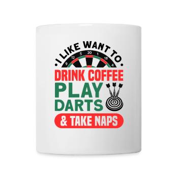 Dart Dartspieler Dartspiel Herren - Tasse - Weiß - Vorne