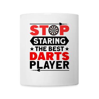 Dart Dartspieler Dartspiel Herren - Tasse - Weiß - Vorne