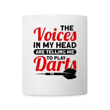 Dart Dartspieler Dartspiel Herren - Tasse - Weiß - Vorne