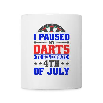 Dart Dartspieler Dartspiel Herren - Tasse - Weiß - Vorne