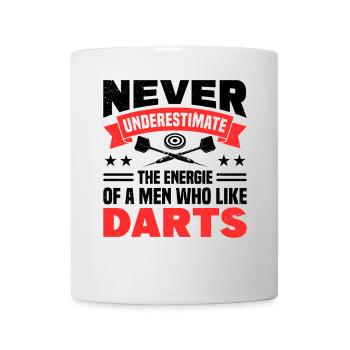 Dart Dartspieler Dartspiel Herren - Tasse - Weiß - Vorne