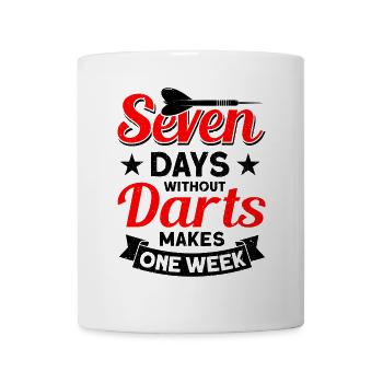 Dart Dartspieler Dartspiel Herren - Tasse - Weiß - Vorne