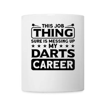 Dart Dartspieler Dartspiel Herren - Tasse - Weiß - Vorne