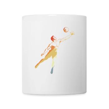 Joueurs de volley-ball vintage - Mug blanc - blanc - Devant