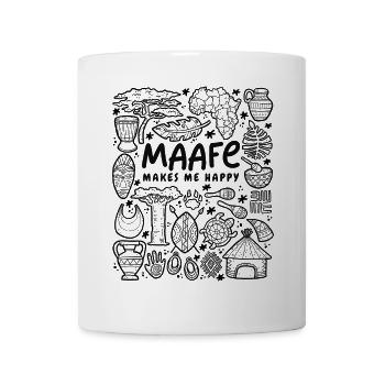 Maafe Makes Me Happy – African Delight - Mug - white - Front