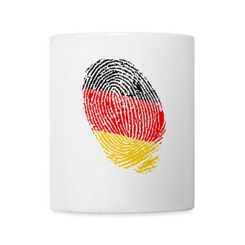 Empreintes digitales du drapeau allemand - Mug blanc - blanc - Devant
