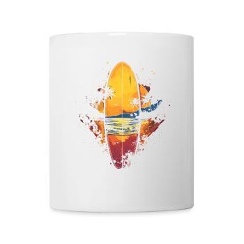 Surfbrett - Tasse - Weiß - Vorne
