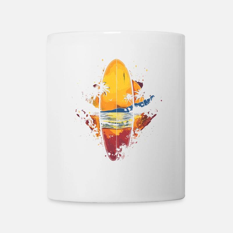 Planche de surf - Mug blanc - blanc