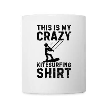 C’est mon t-shirt de kitesurf fou - Mug blanc - blanc - Devant