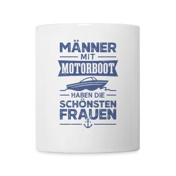 Motorboot Bootfahren Bootsfahrer Boot - Tasse - Weiß - Vorne
