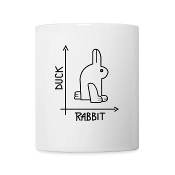 Canard ou lapin Illusion d’optique - Mug blanc - blanc - Devant