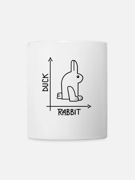 Ente oder Kaninchen Optische Täuschung - Tasse - Weiß