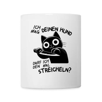 Süße Katze mit Messer – Niedlich, aber tödlich - Tasse - Weiß - Vorne