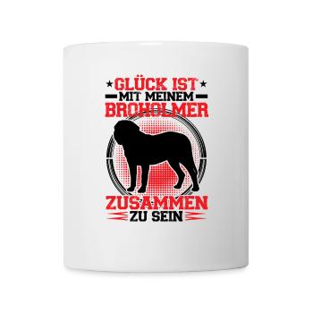 Avec mon Broholmer, son Broholmer - Mug blanc - blanc - Devant