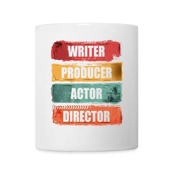 Scahuspieler, Autor, Produzent, Regisseur, - Tasse - Weiß - Vorne