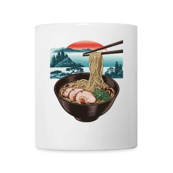 Ramen und Sonnenuntergang - Tasse - Weiß - Vorne